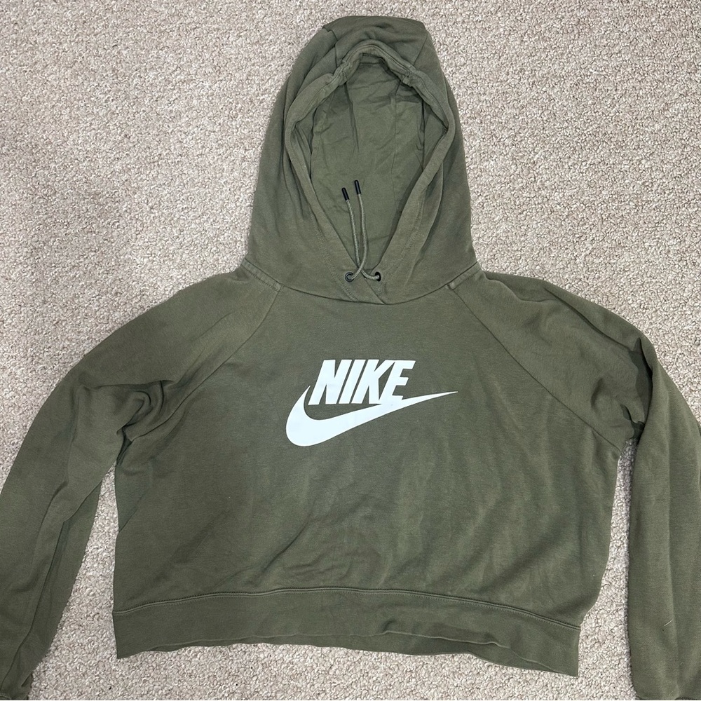 Nike Women's Green Hoodie Sweater